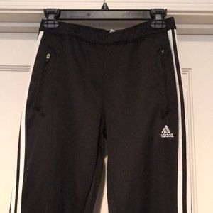 Classic adidas stripe warm up pants